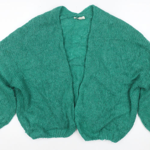 Grace & Mila Women Green S/M Open Knit Cardigan Long Sleeve