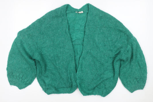Grace & Mila Women Green S/M Open Knit Cardigan Long Sleeve
