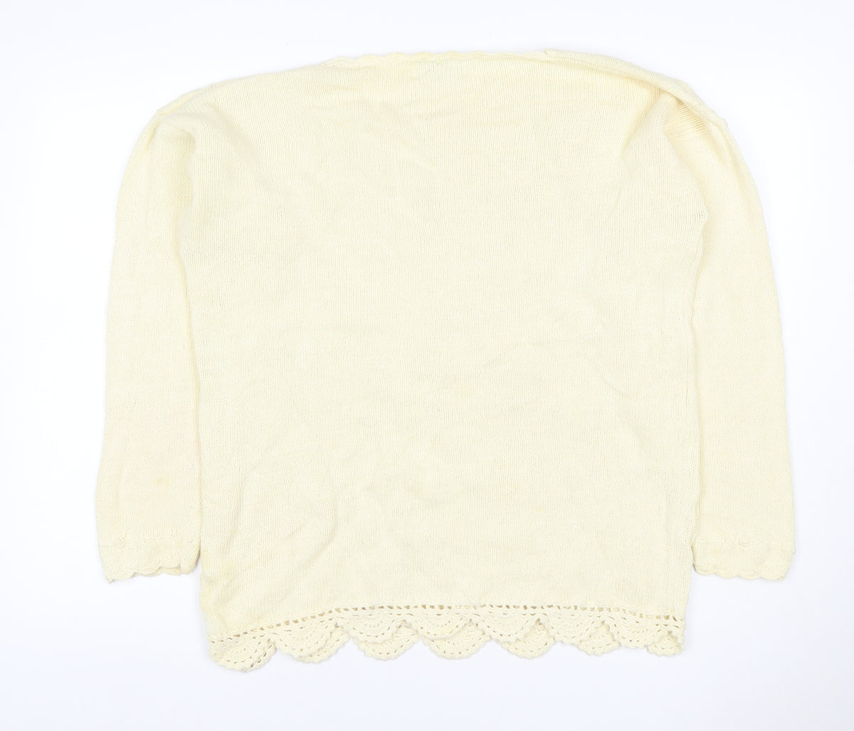 Close-up detail of Debbie Morgan Women Ivory One Size Cable Knit Argyle jumper