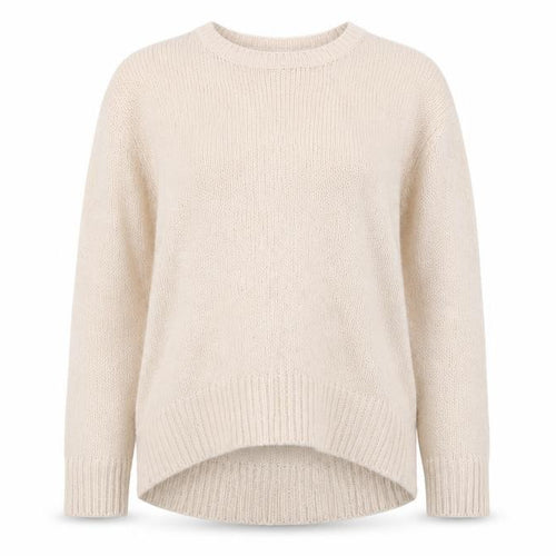 New Look Women Beige S Open Knit Crew Neck Long Sleeve Jumper