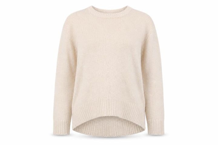 New Look Women Beige S Open Knit Crew Neck Long Sleeve Jumper