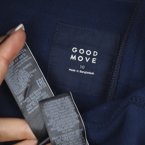 Goodmove Women's Blue UK 10 Basic Full Zip Fleece Jacket