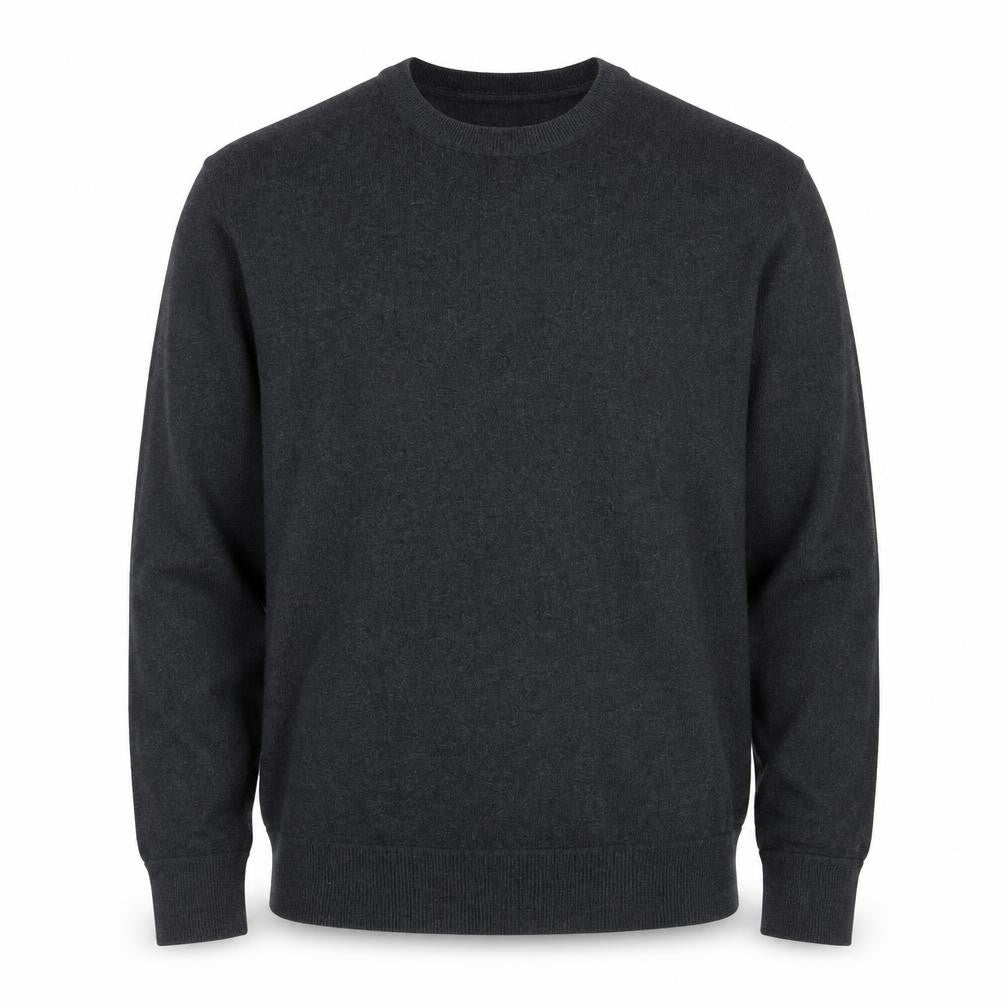 Front view of Gap Men’s Grey M Cotton Crew Neck Pullover Knit Jumper