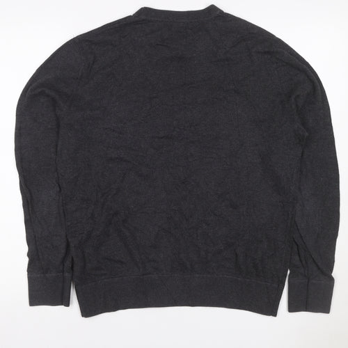 Gap Men’s Grey M Cotton Crew Neck Pullover Knit Jumper