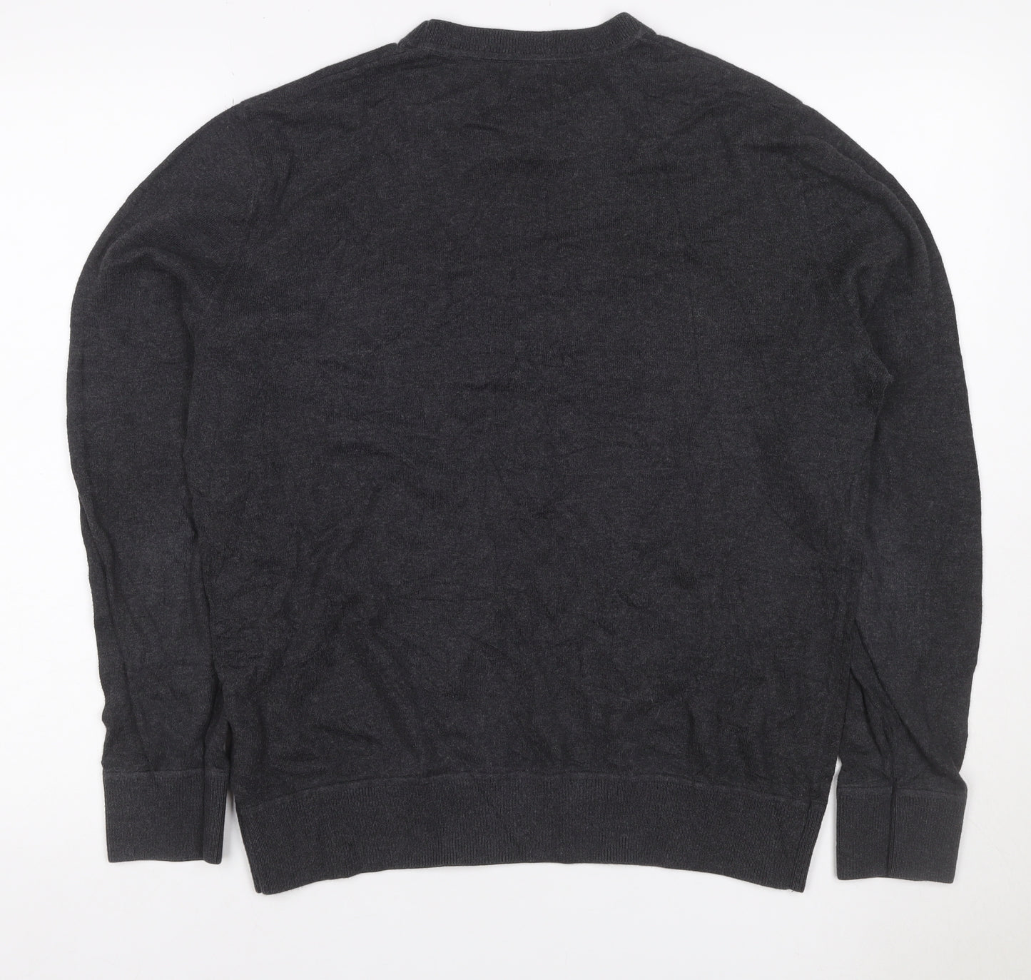 Gap Men’s Grey M Cotton Crew Neck Pullover Knit Jumper