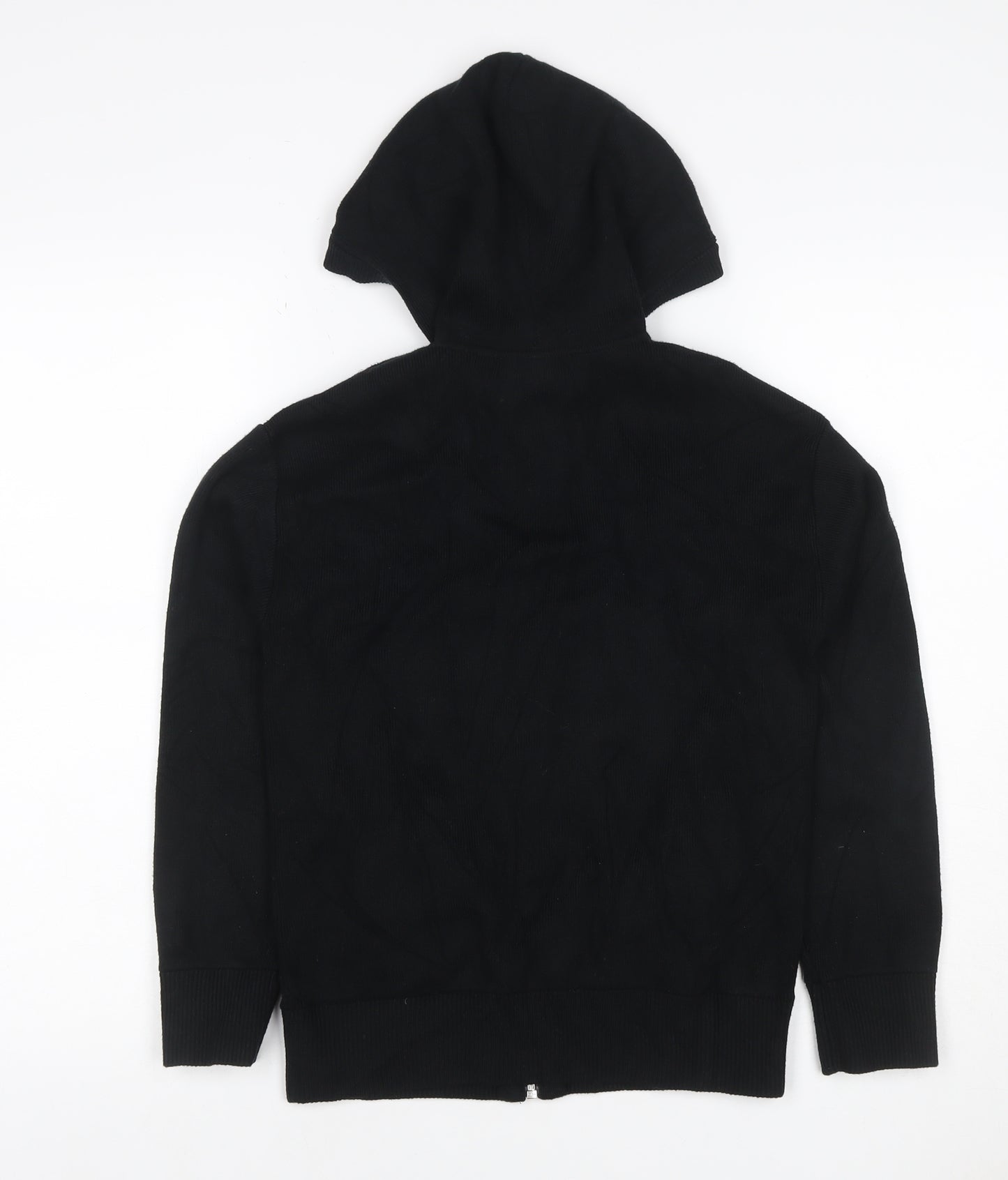 Marks and Spencer Women Black Size S Hooded Full Zip Knit Jumper
