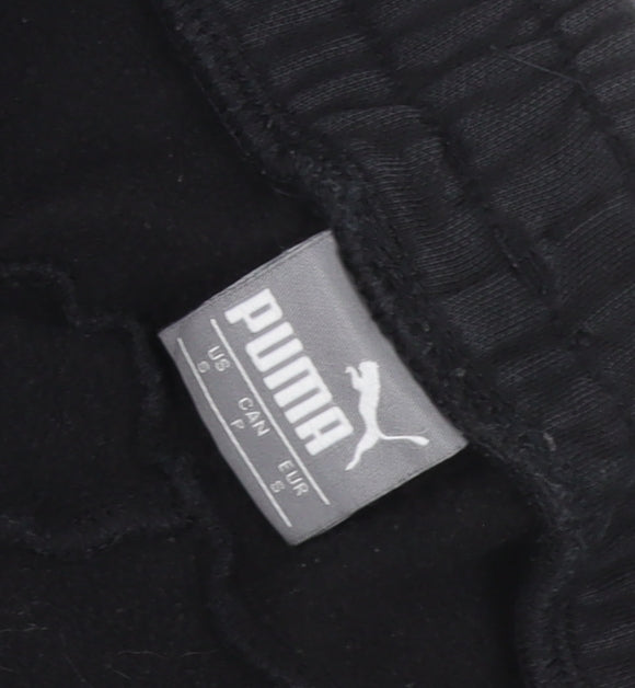Puma Men's Black S Jogger Track Pants Elastic Waist Cuffed Sports Trousers