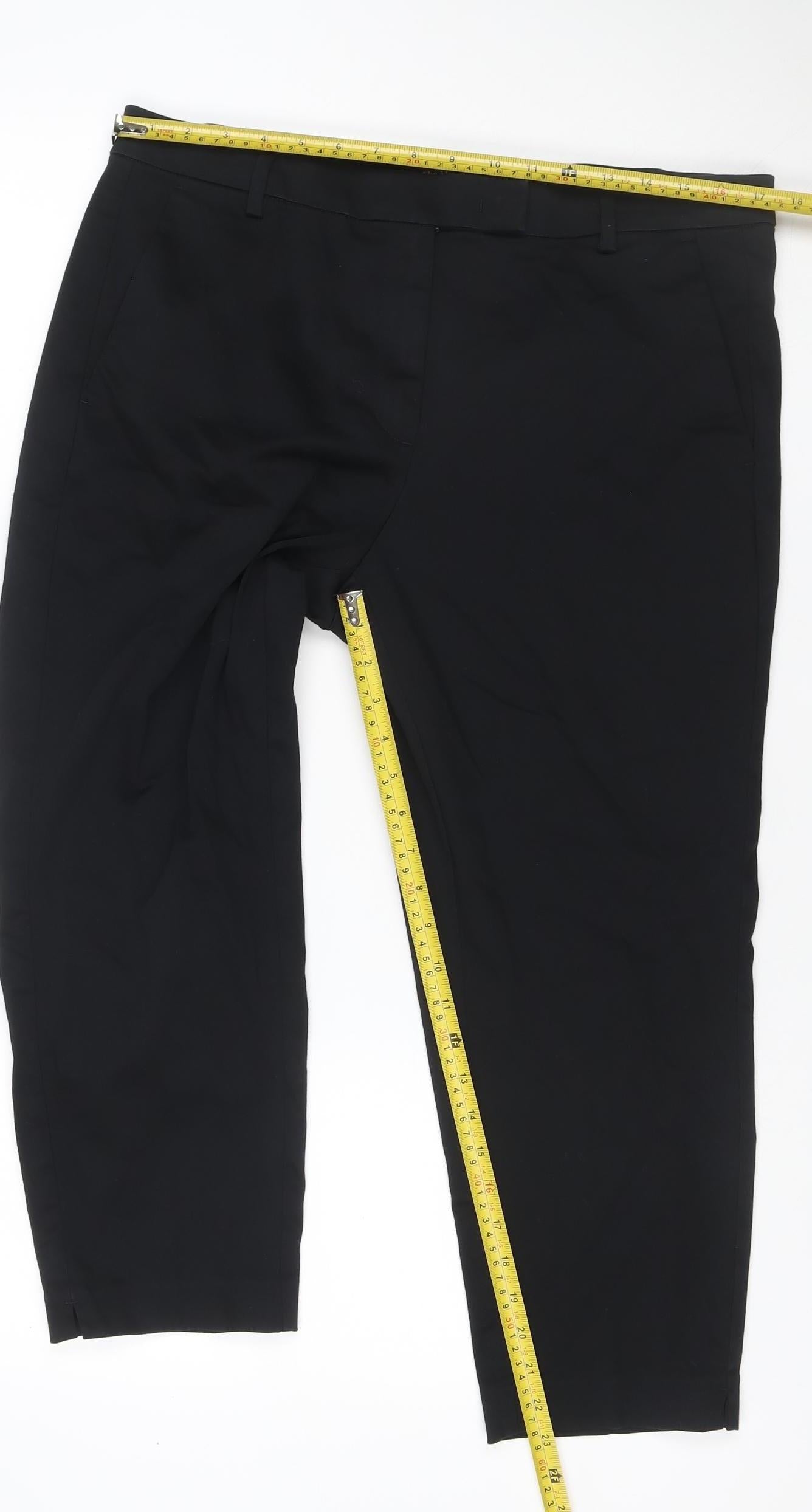M&S Women’s Black Size 16 Short The Mia Slim Tailored Trousers