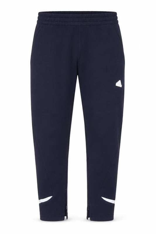Adidas Men's Navy Blue XL Track Pants Tapered Stretch Zip Ankle Joggers