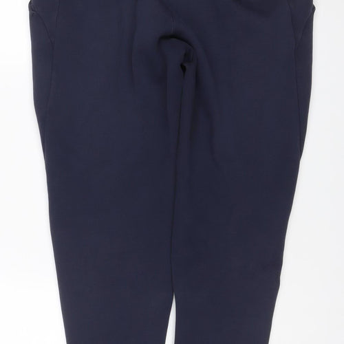 Adidas Men's Navy Blue XL Track Pants Tapered Stretch Zip Ankle Joggers