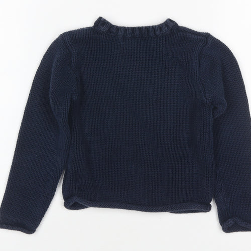 Ralph Lauren Boys Blue 4-5 Years USA Flag Cotton Knit Pullover Jumper