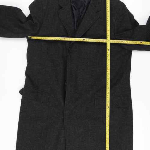 Imported Tailor Scott Thomas Men’s 42 Chest Grey Long Herringbone Overcoat