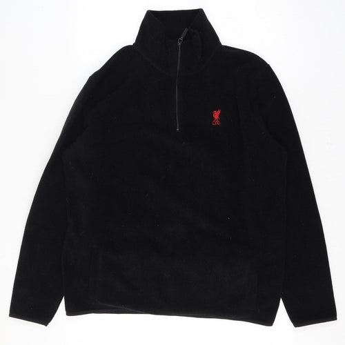 Liverpool FC Men’s XL Black 1/4 Zip Fleece Sweatshirt