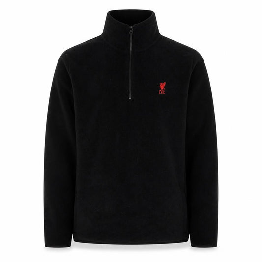 Liverpool FC Men’s XL Black 1/4 Zip Fleece Sweatshirt