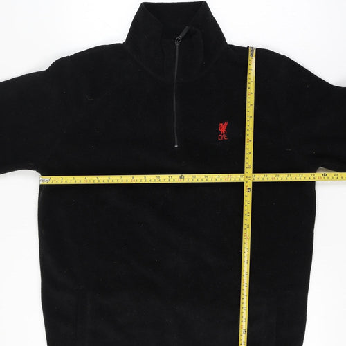 Liverpool FC Men’s XL Black 1/4 Zip Fleece Sweatshirt