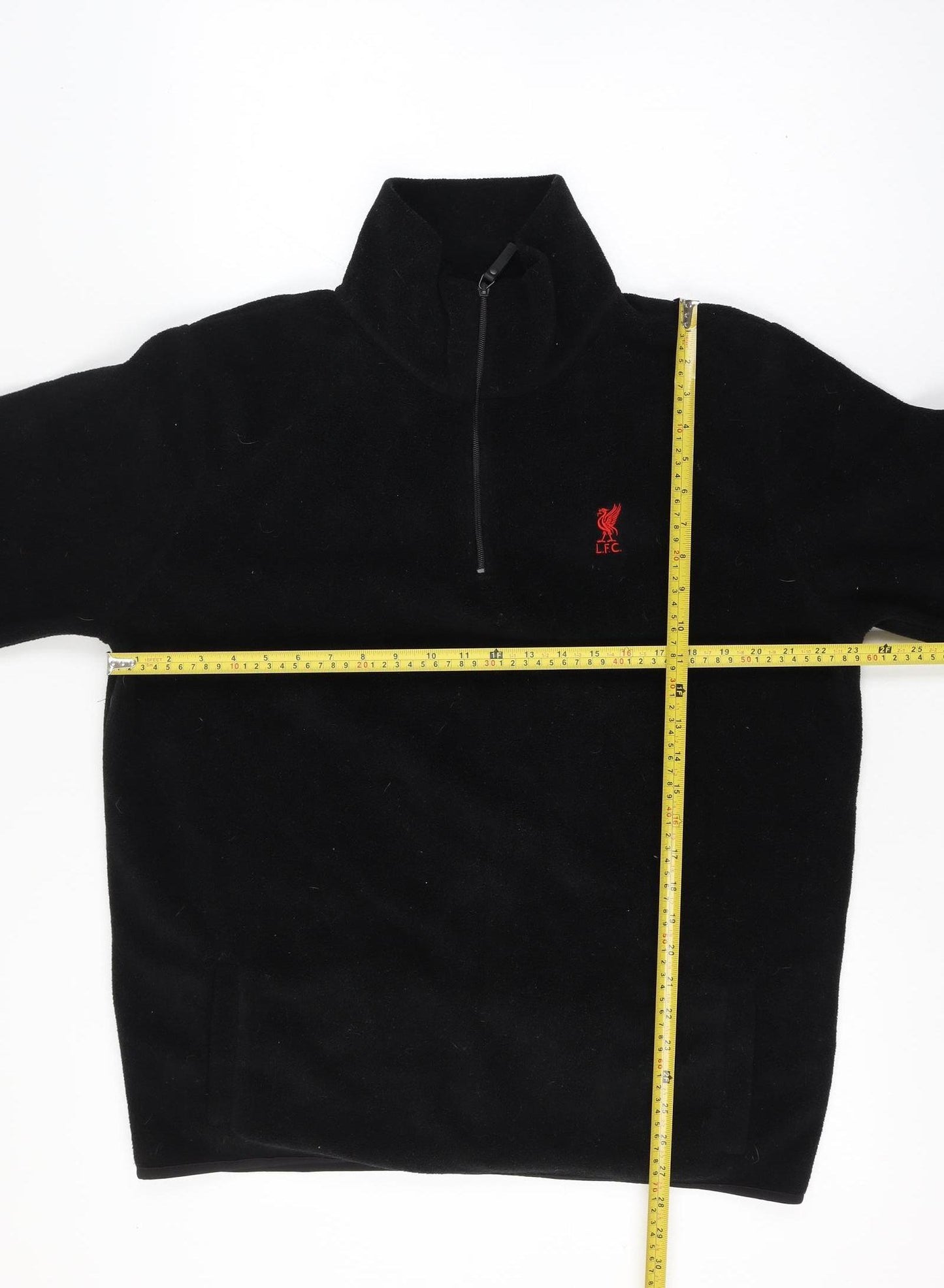 Liverpool FC Men’s XL Black 1/4 Zip Fleece Sweatshirt