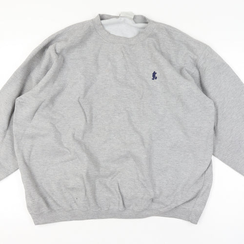 Disney World Men’s XL Grey Mickey Mouse Embroidered Crew Sweatshirt