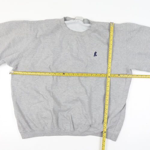 Disney World Men’s XL Grey Mickey Mouse Embroidered Crew Sweatshirt