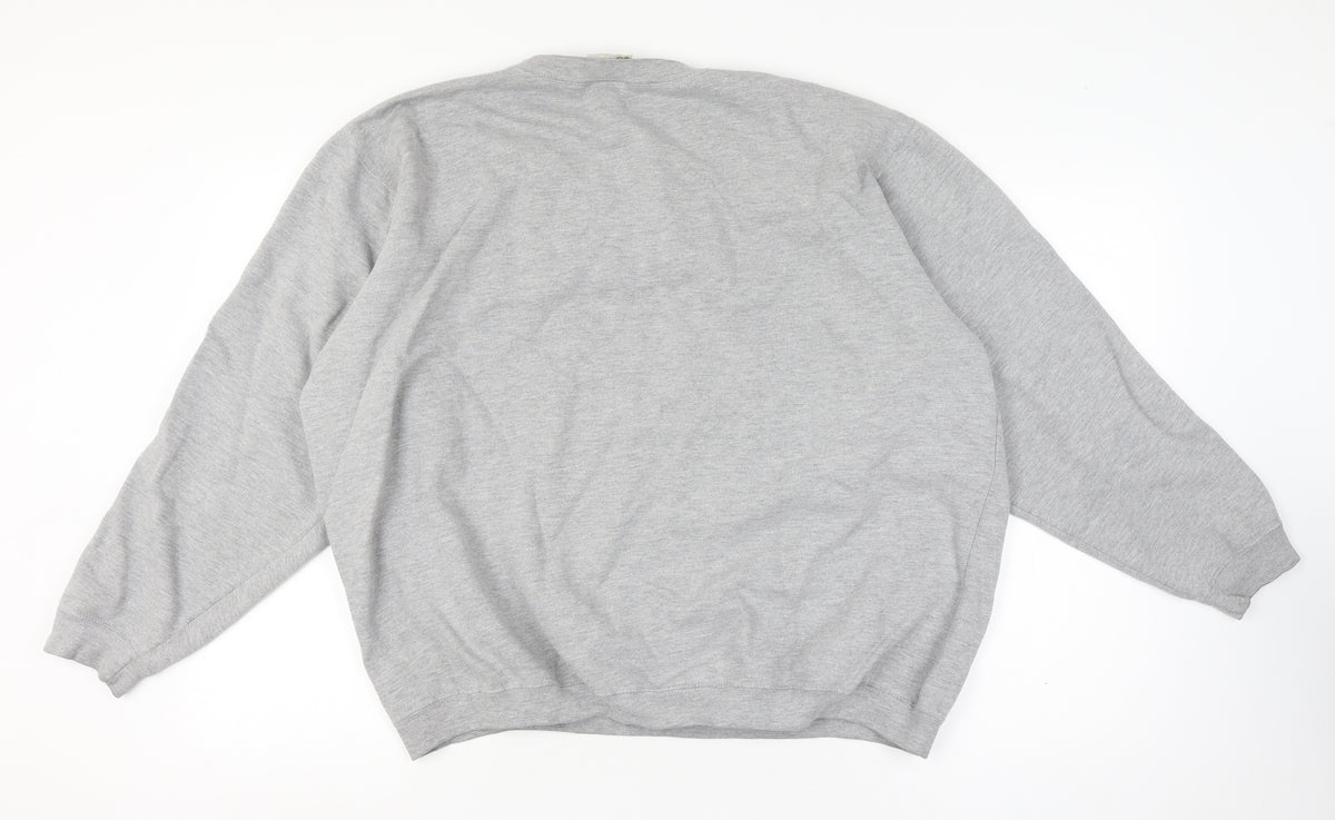 Disney World Men’s XL Grey Mickey Mouse Embroidered Crew Sweatshirt