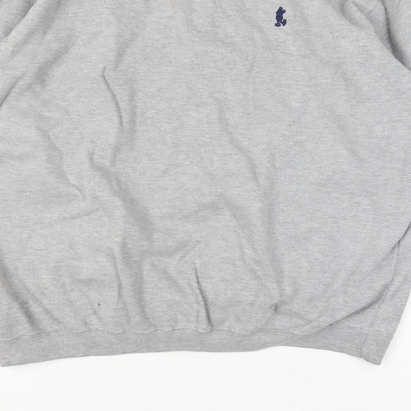 Disney World Men’s XL Grey Mickey Mouse Embroidered Crew Sweatshirt