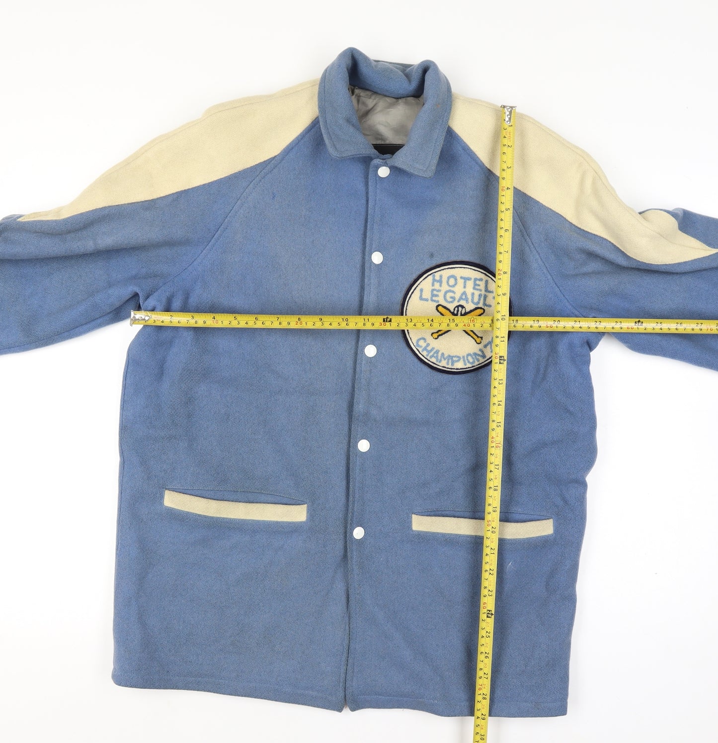 Murray Randolfh Men’s Blue Size M Wool Varsity Jacket Hotel Legault