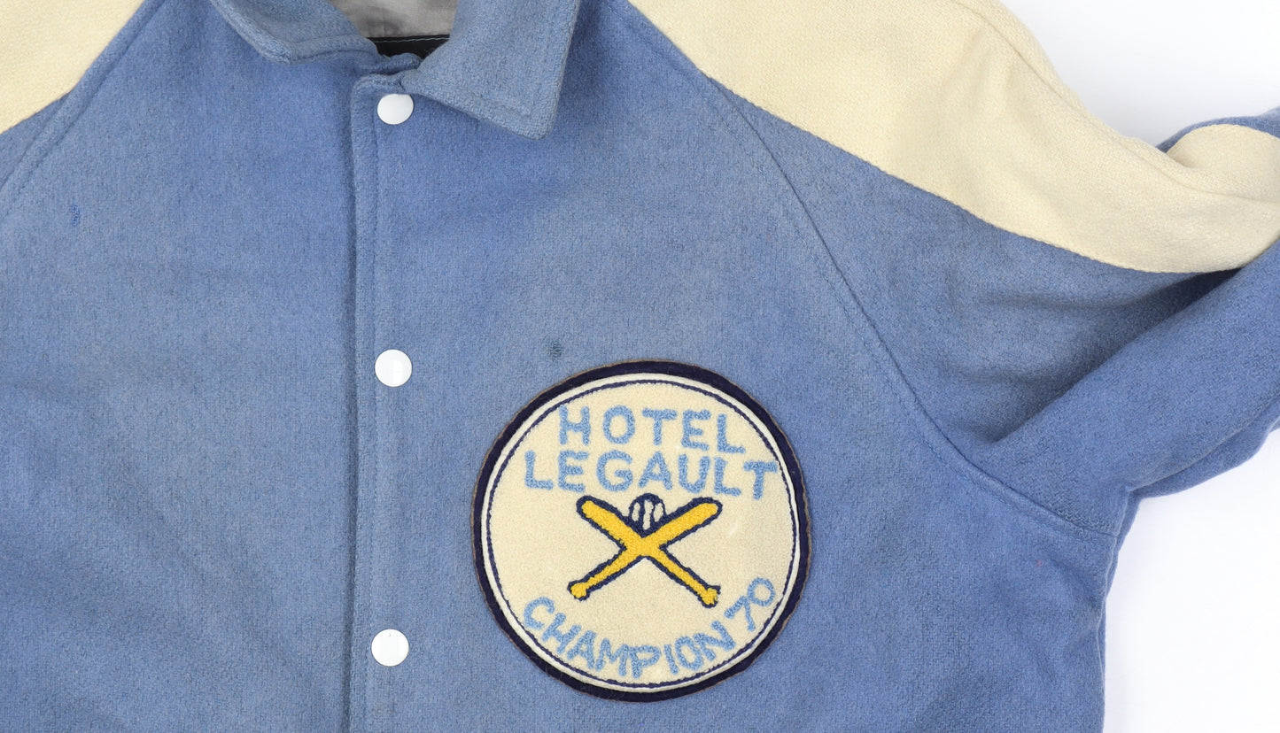 Murray Randolfh Men’s Blue Size M Wool Varsity Jacket Hotel Legault