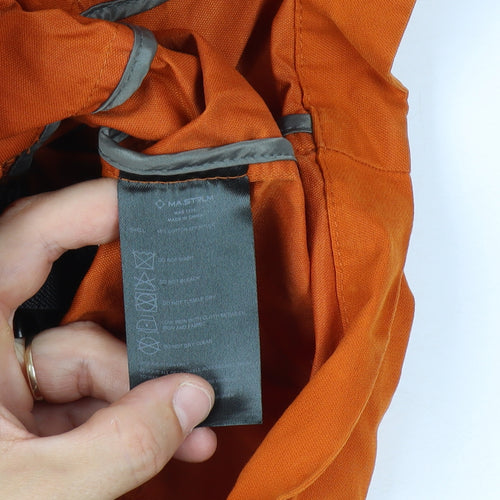 MA.STRUM Men’s Orange L Military Field Jacket Stand Collar Cotton