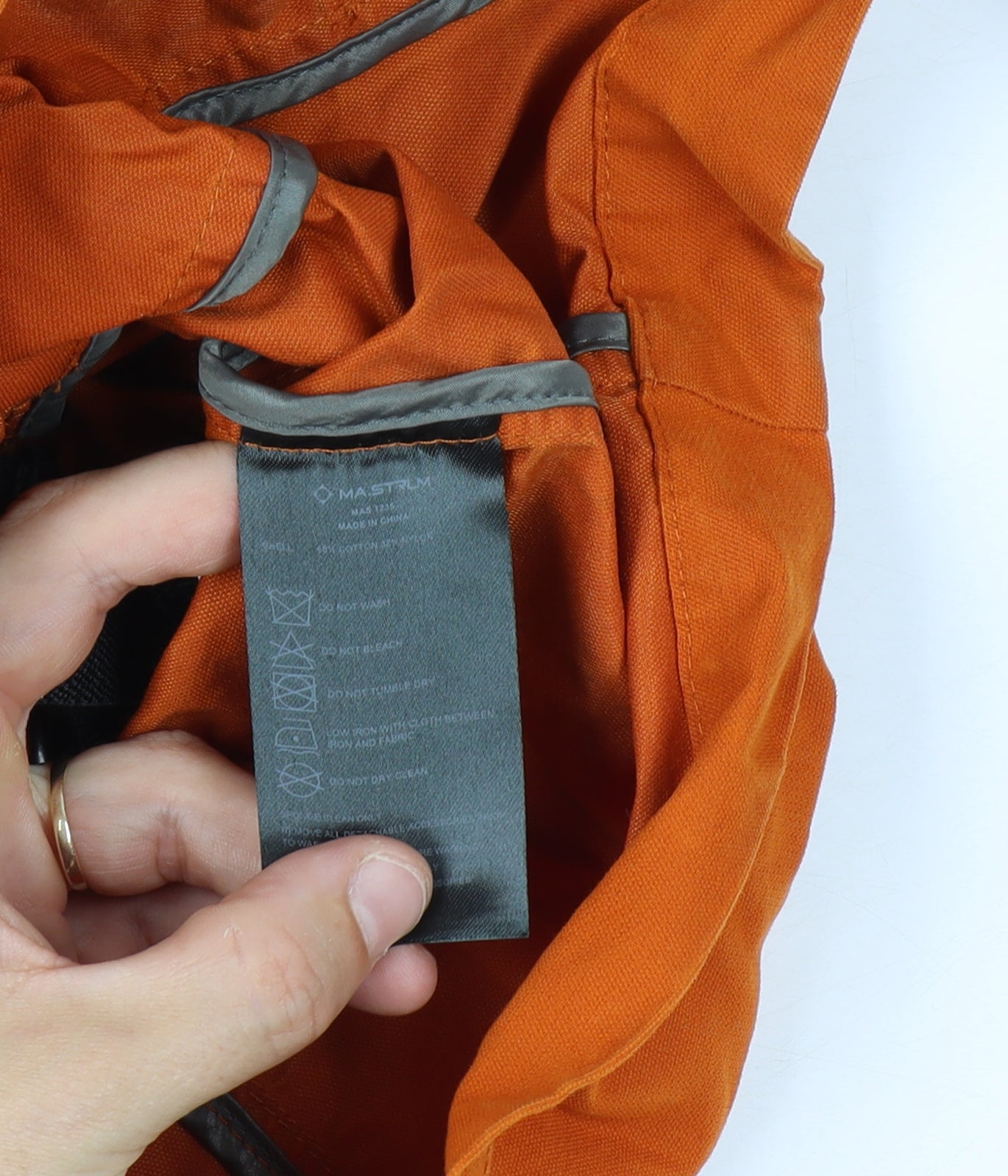 MA.STRUM Men’s Orange L Military Field Jacket Stand Collar Cotton