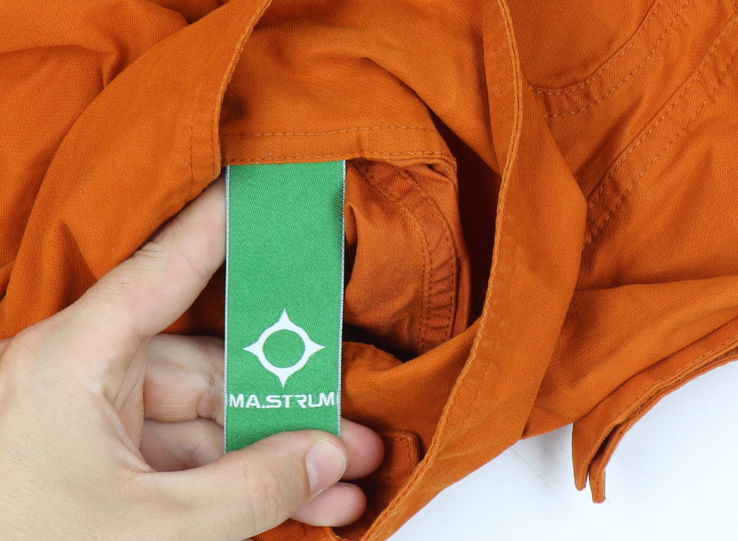 MA.STRUM Men’s Orange L Military Field Jacket Stand Collar Cotton