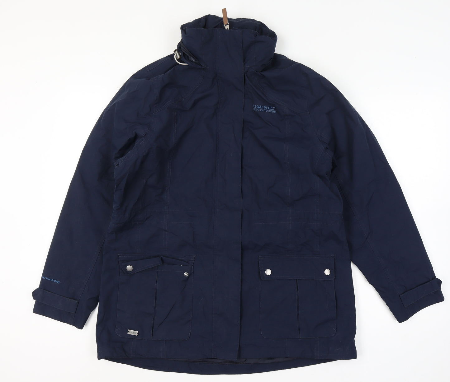 Regatta Women's Navy Blue Size 18 Hooded Waterproof Parka Coat