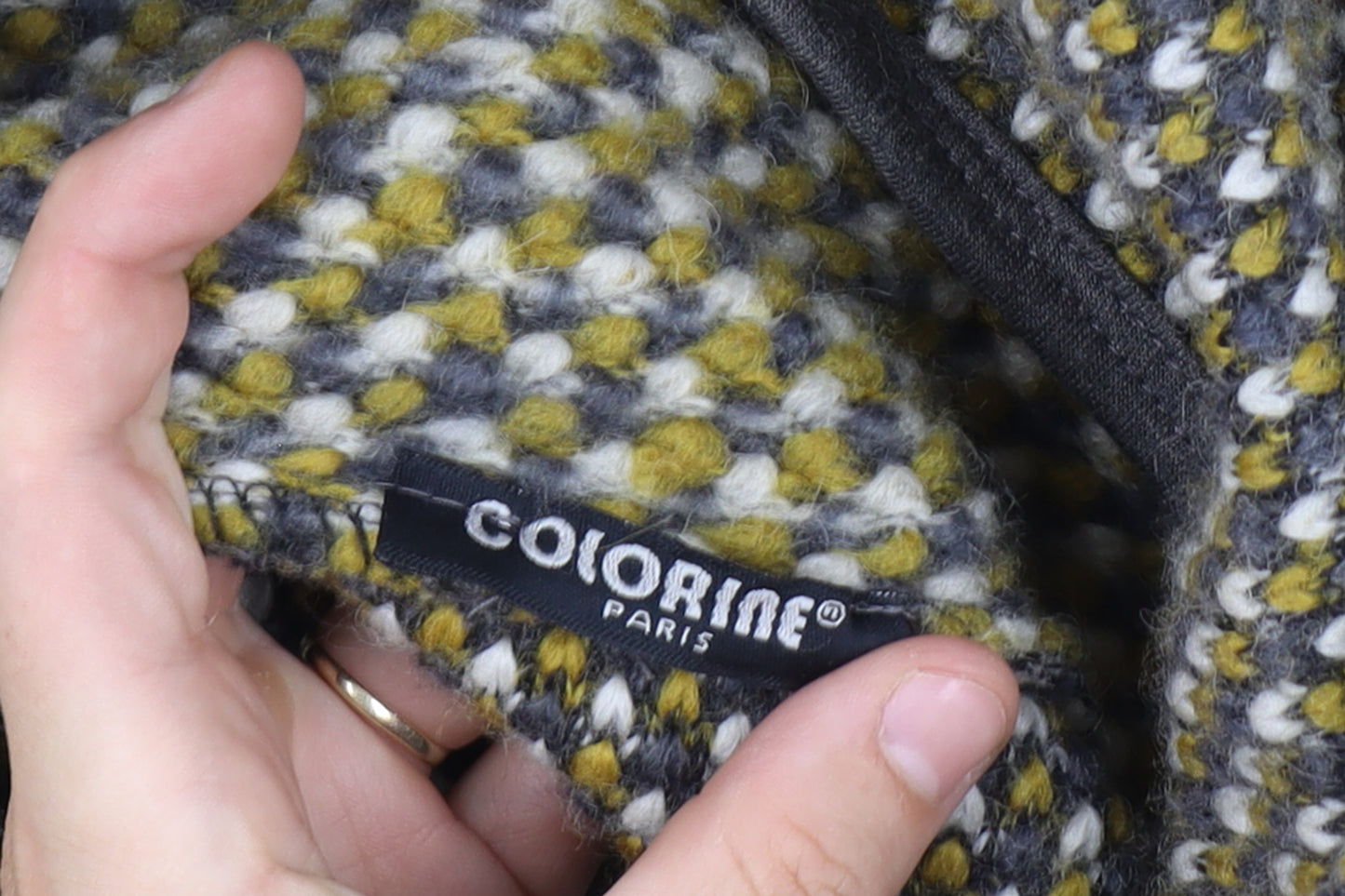 Colorine Paris Size 14 Women Multicoloured Chunky Knit Zip Cardigan