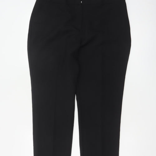 Bonmarché Women’s Black Size 14 Straight Leg Dress Trousers
