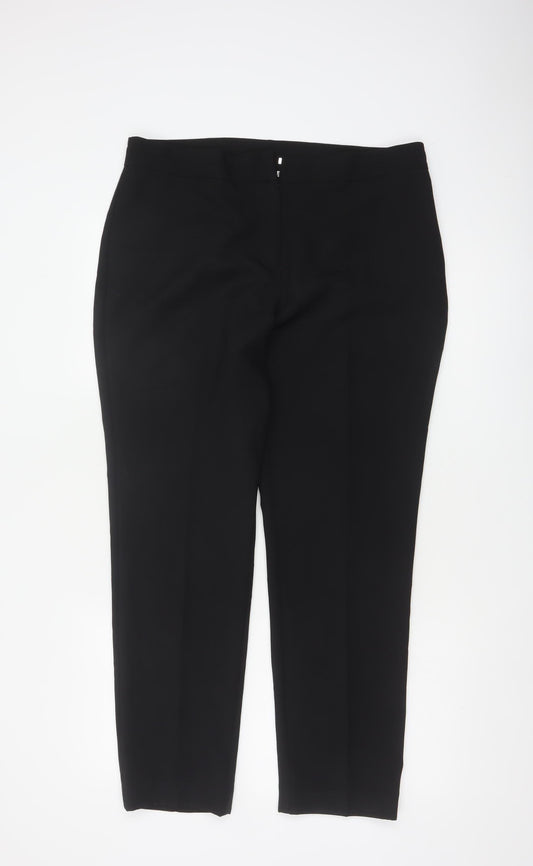 Bonmarché Women’s Black Size 14 Straight Leg Dress Trousers