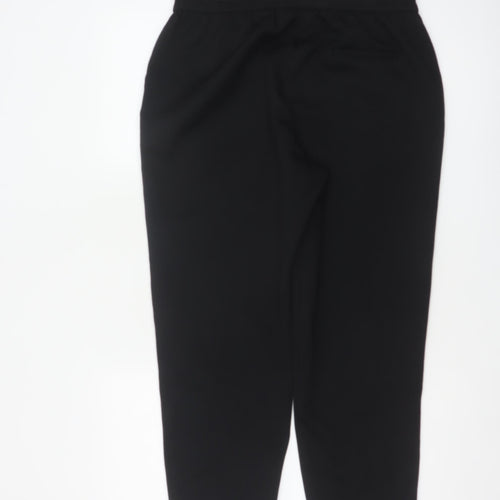 Dorothy Perkins Women Black Petite UK 12 Tapered Drawstring Joggers