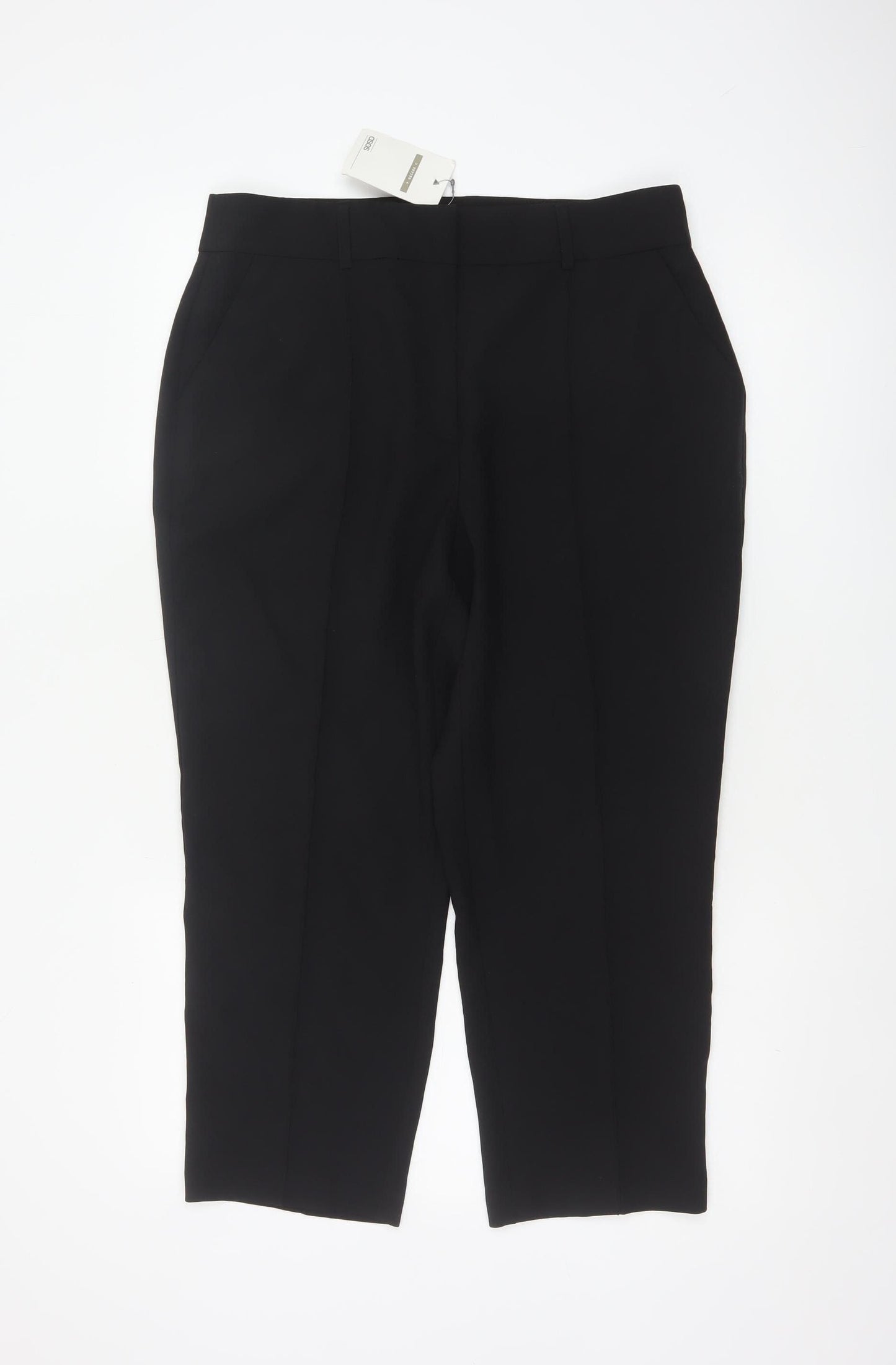 ASOS Women’s Black UK 14 High Rise Tapered Smart Trousers NWT