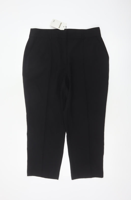 ASOS Women’s Black UK 14 High Rise Tapered Smart Trousers NWT