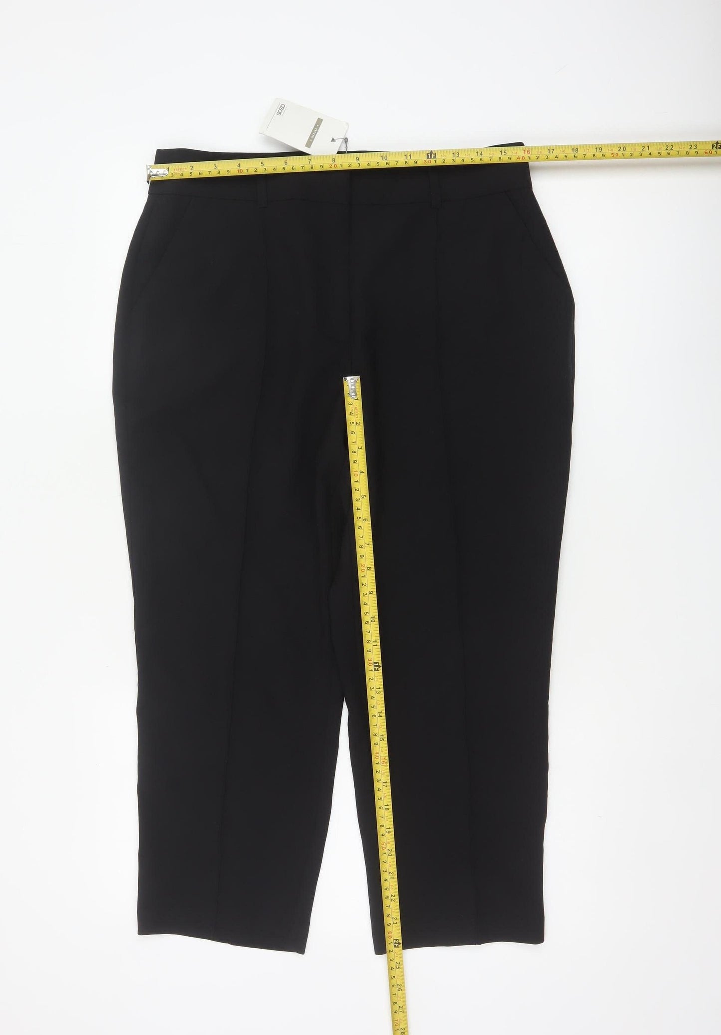 ASOS Women’s Black UK 14 High Rise Tapered Smart Trousers NWT