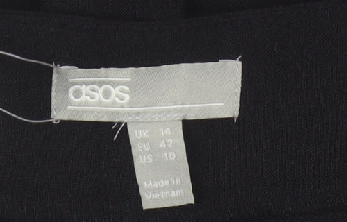 ASOS Women’s Black UK 14 High Rise Tapered Smart Trousers NWT