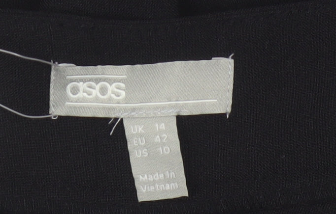 ASOS Women’s Black UK 14 High Rise Tapered Smart Trousers NWT