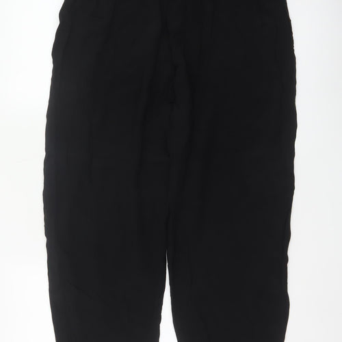 Masai Women’s Black Size L Viscose Harem Trousers Elasticated Waist
