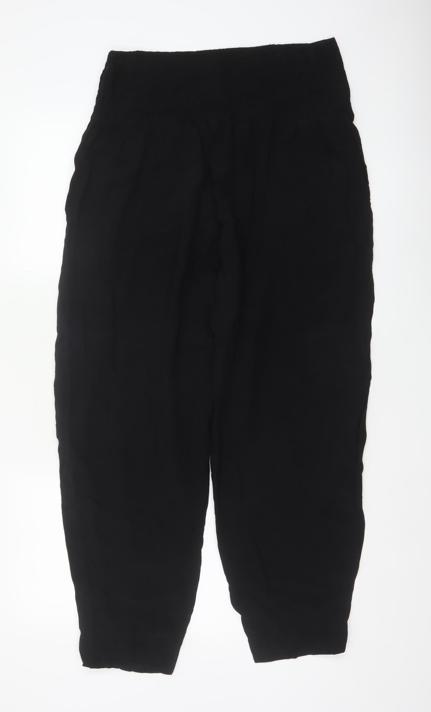 Masai Women’s Black Size L Viscose Harem Trousers Elasticated Waist