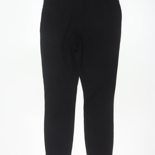 Next Women Black UK 12 Tall High Rise Tapered Stretch Trousers