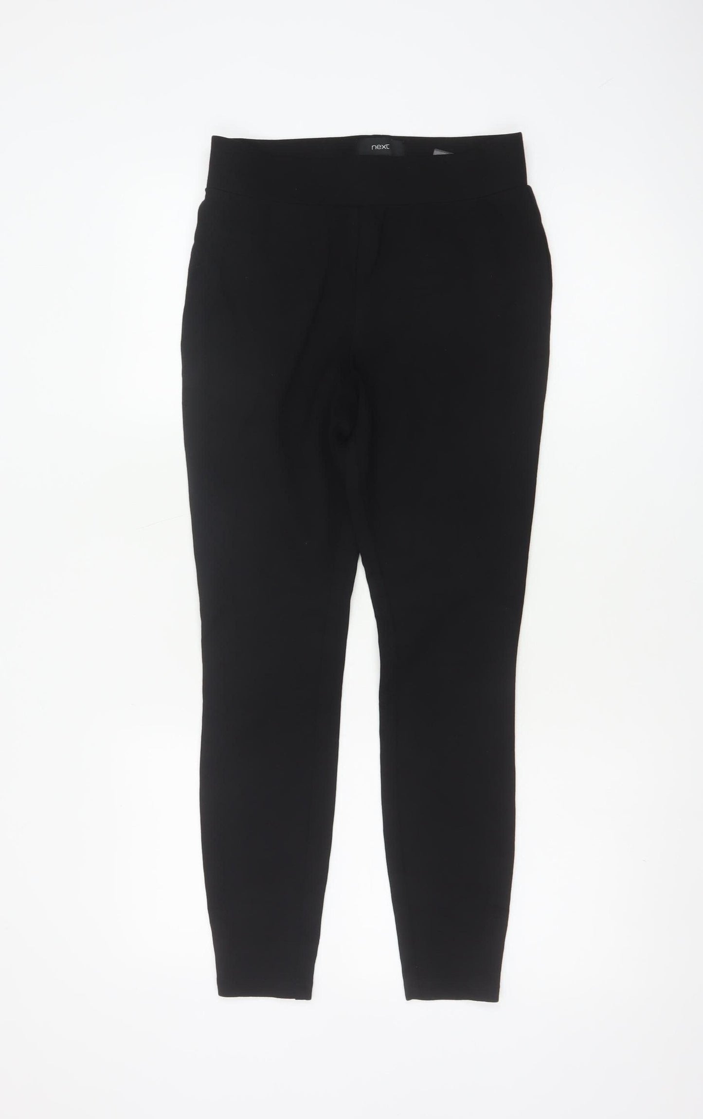 Next Women Black UK 12 Tall High Rise Tapered Stretch Trousers