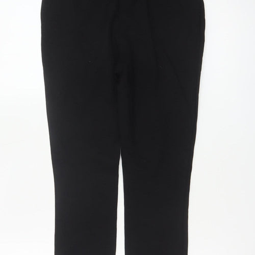 Next Women Black UK 12 Tall High Rise Tapered Stretch Trousers