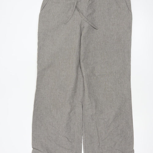 Rohan Women’s Grey Size 14 Thai Drawstring Wide Leg Travel Trousers