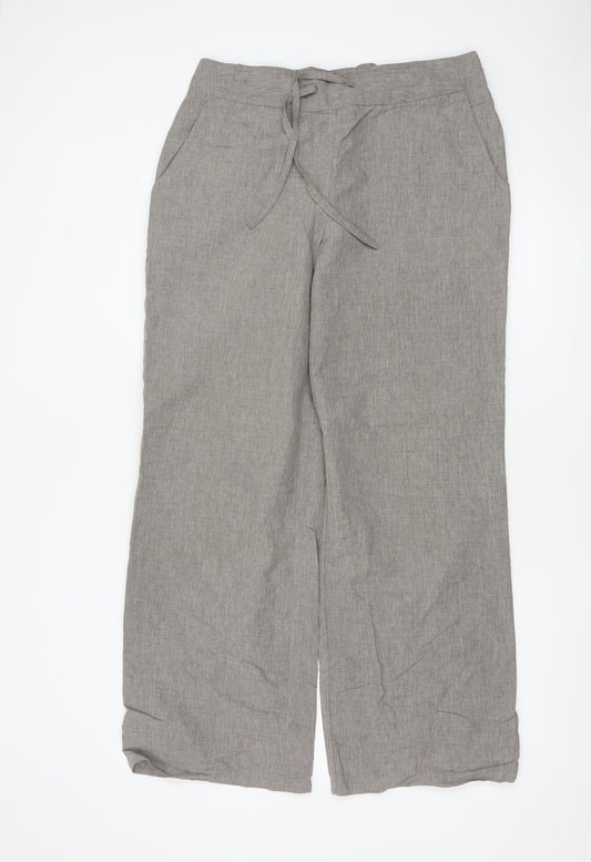 Rohan Women’s Grey Size 14 Thai Drawstring Wide Leg Travel Trousers