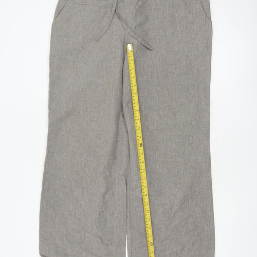Rohan Women’s Grey Size 14 Thai Drawstring Wide Leg Travel Trousers