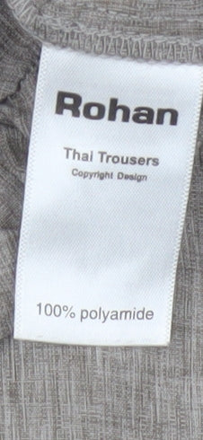 Rohan Women’s Grey Size 14 Thai Drawstring Wide Leg Travel Trousers