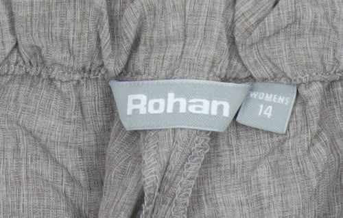 Rohan Women’s Grey Size 14 Thai Drawstring Wide Leg Travel Trousers