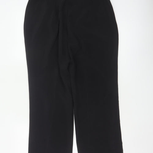 St Bernard Women Black Size 16 High Rise Straight Leg Dress Trousers